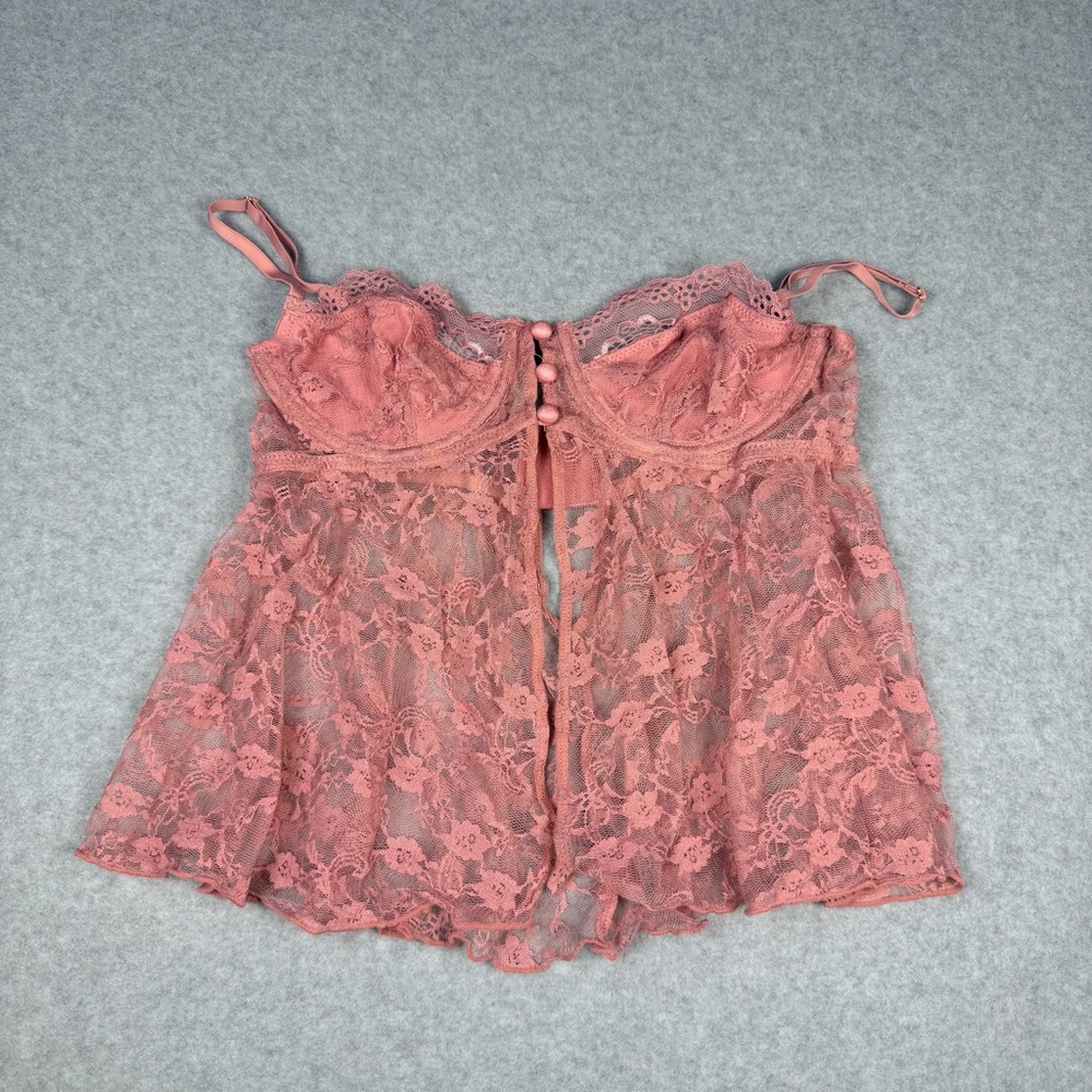 Urban Outfitters Dusty Rose Lace Bustier - Picture 2 of 3